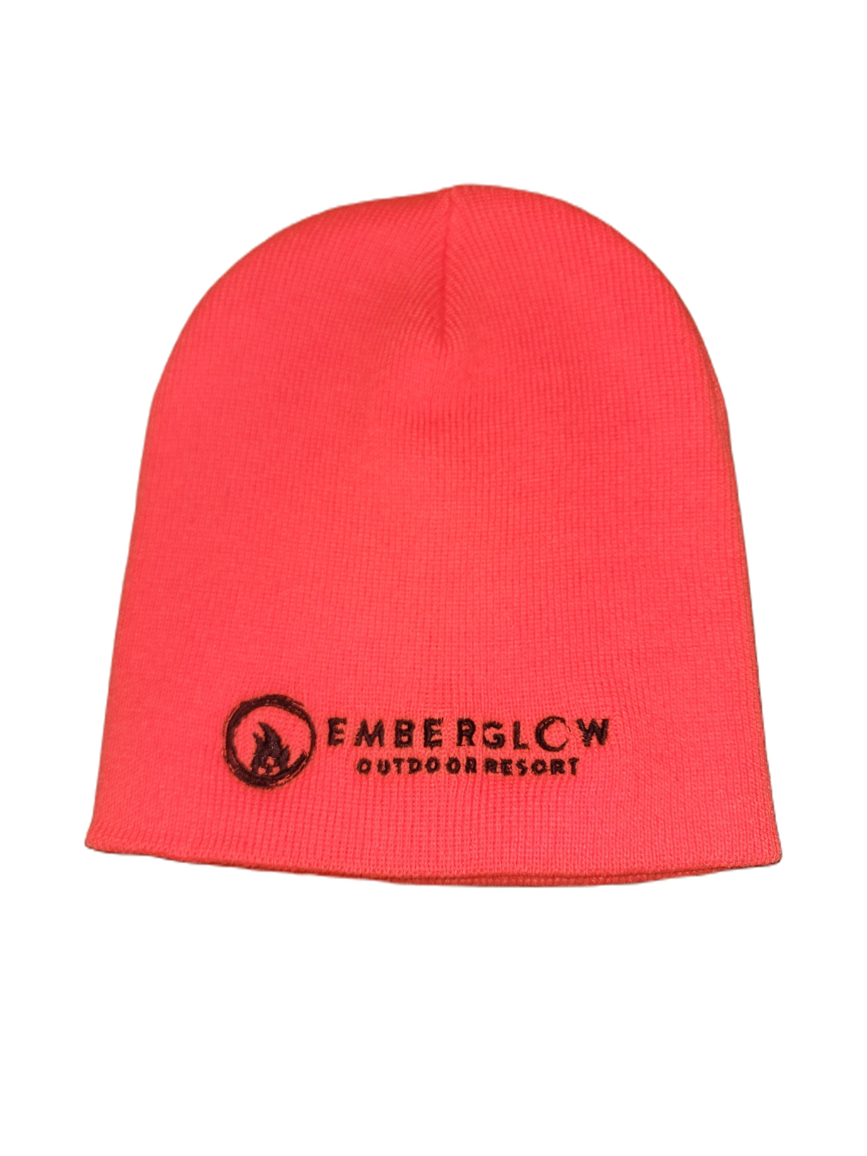 Orange Embroidered Emberglow Beanie