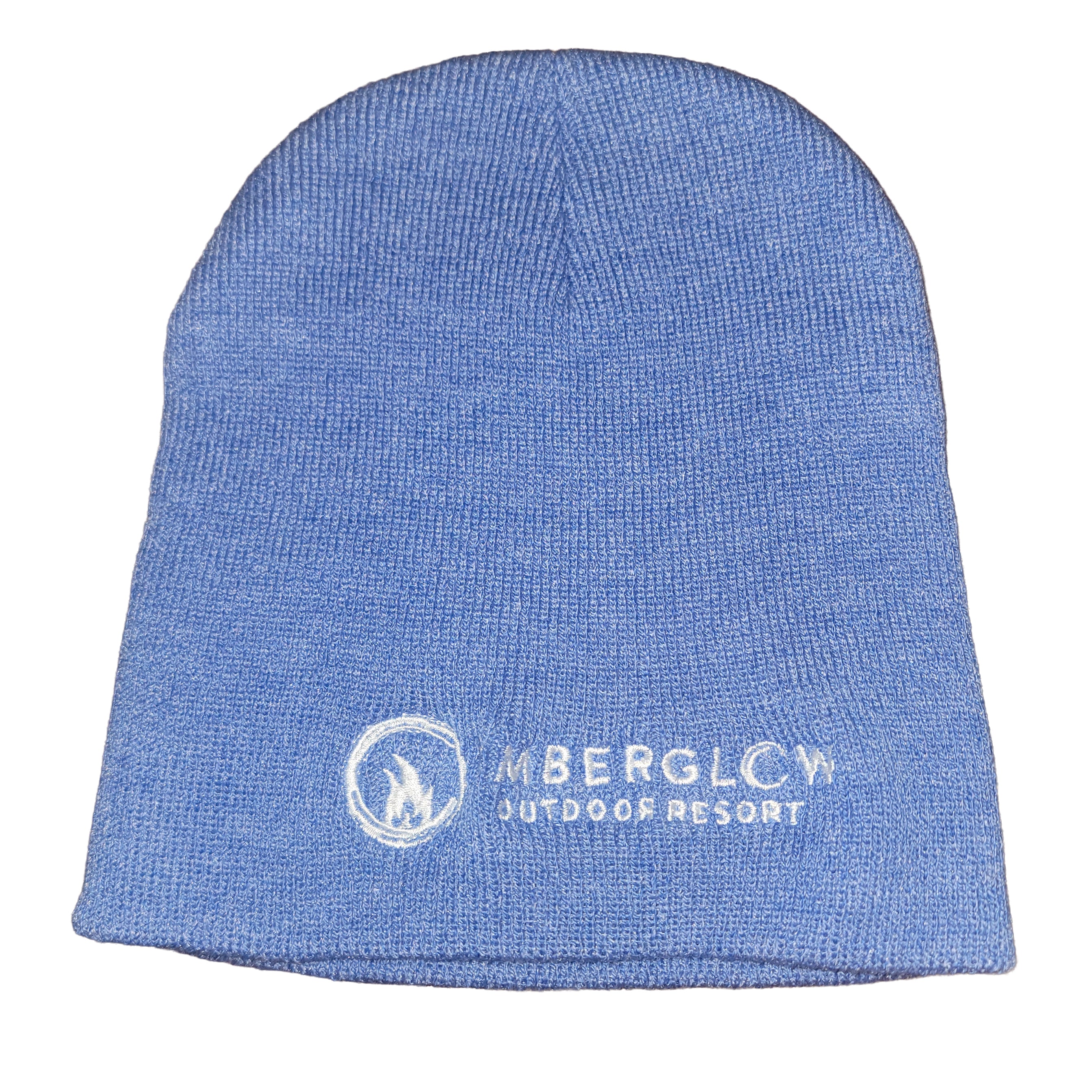 Blue Embroidered Emberglow Beanie