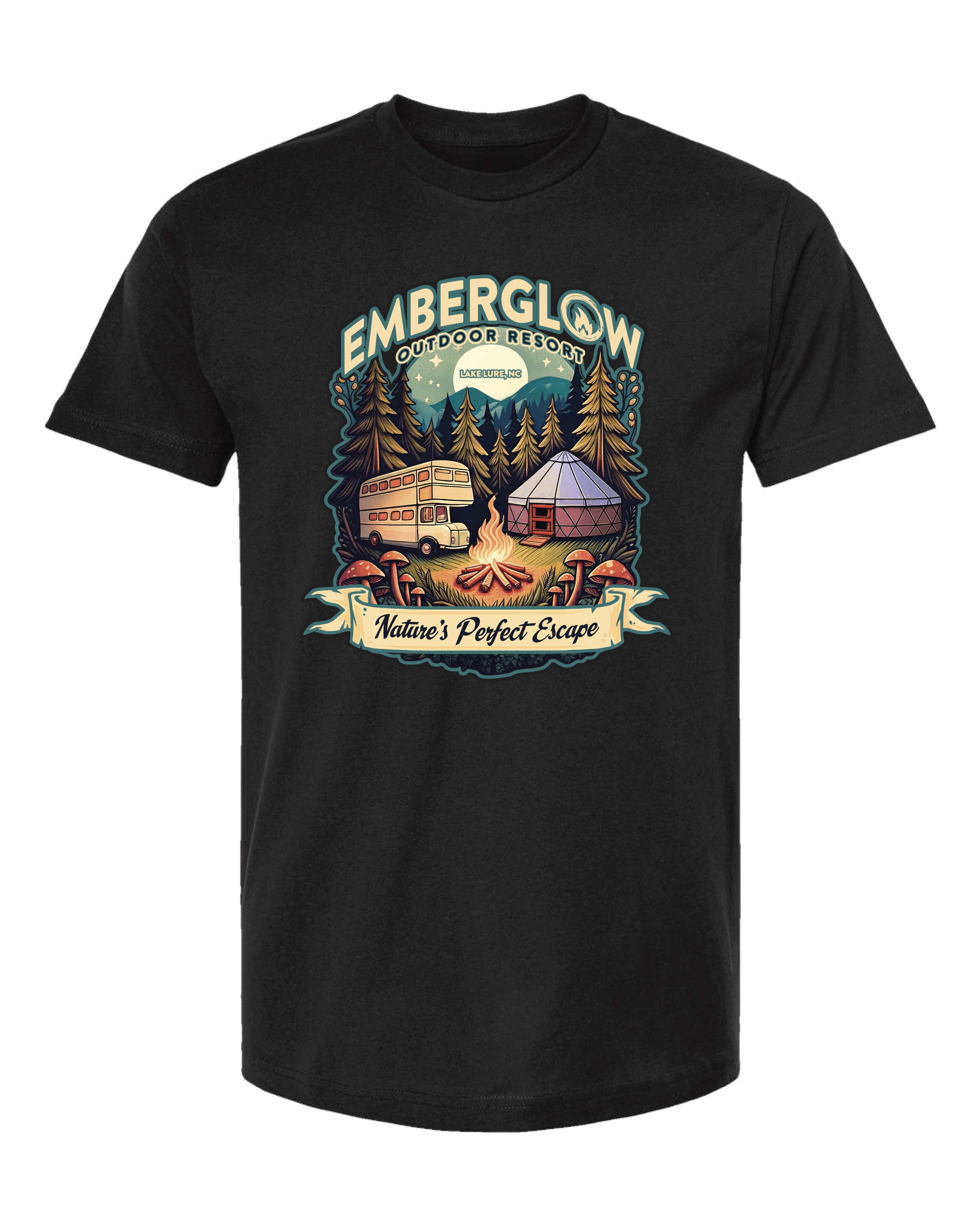 Nature's Perfect Escape Black Tshirt