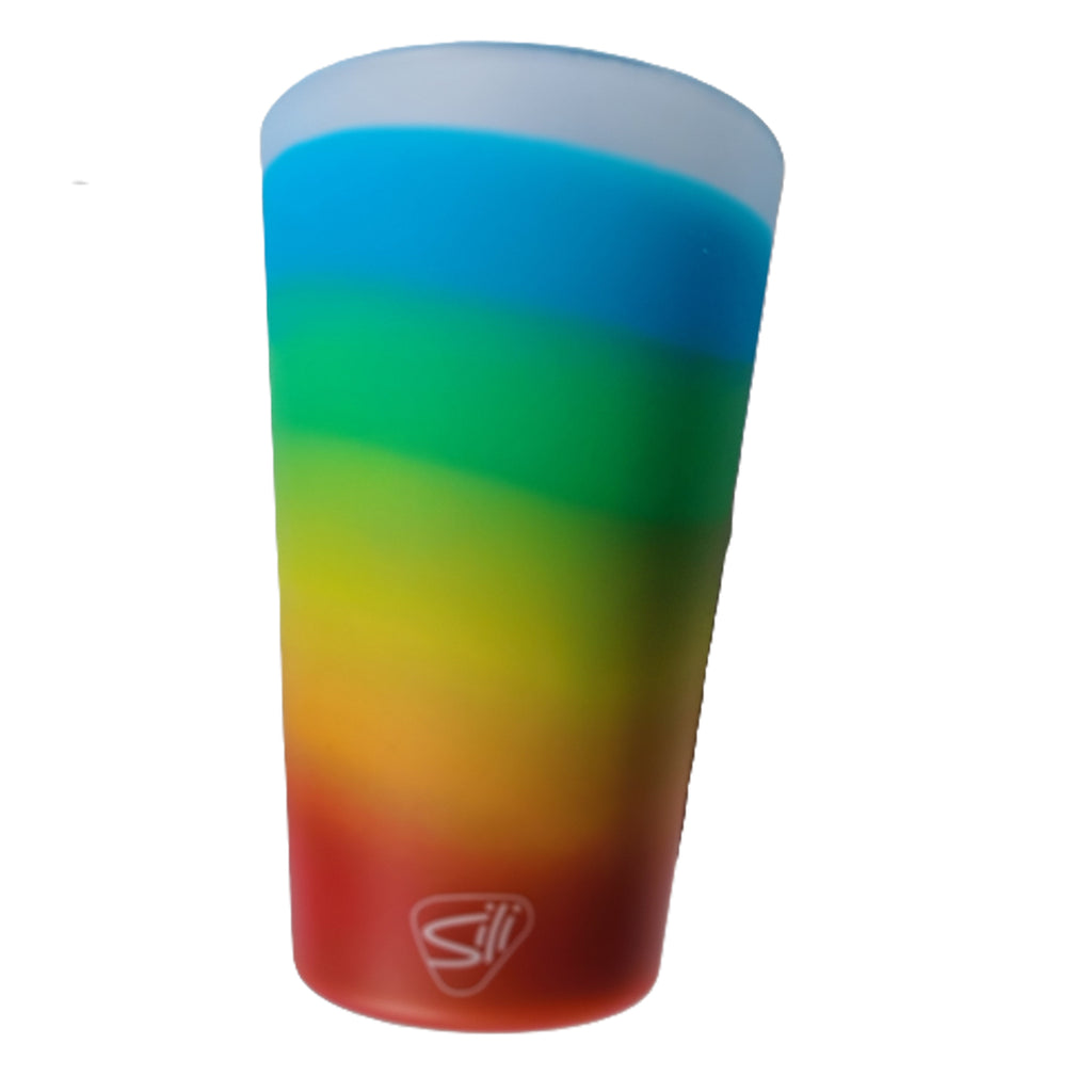 Rainbow Emberglow Silicone PInt Glass