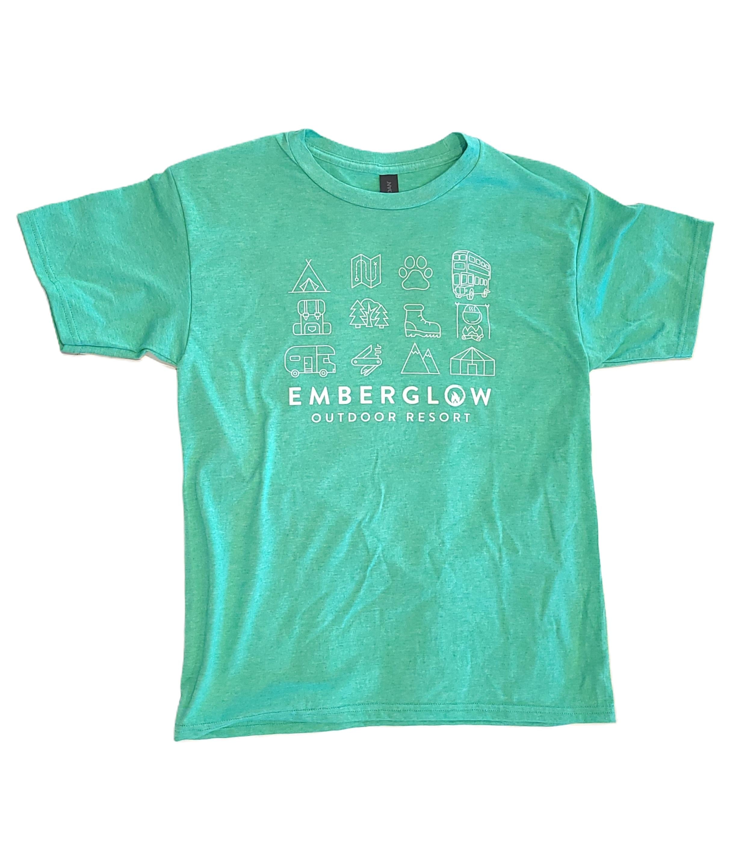 Youth Green Icons Emberglow T-Shirt