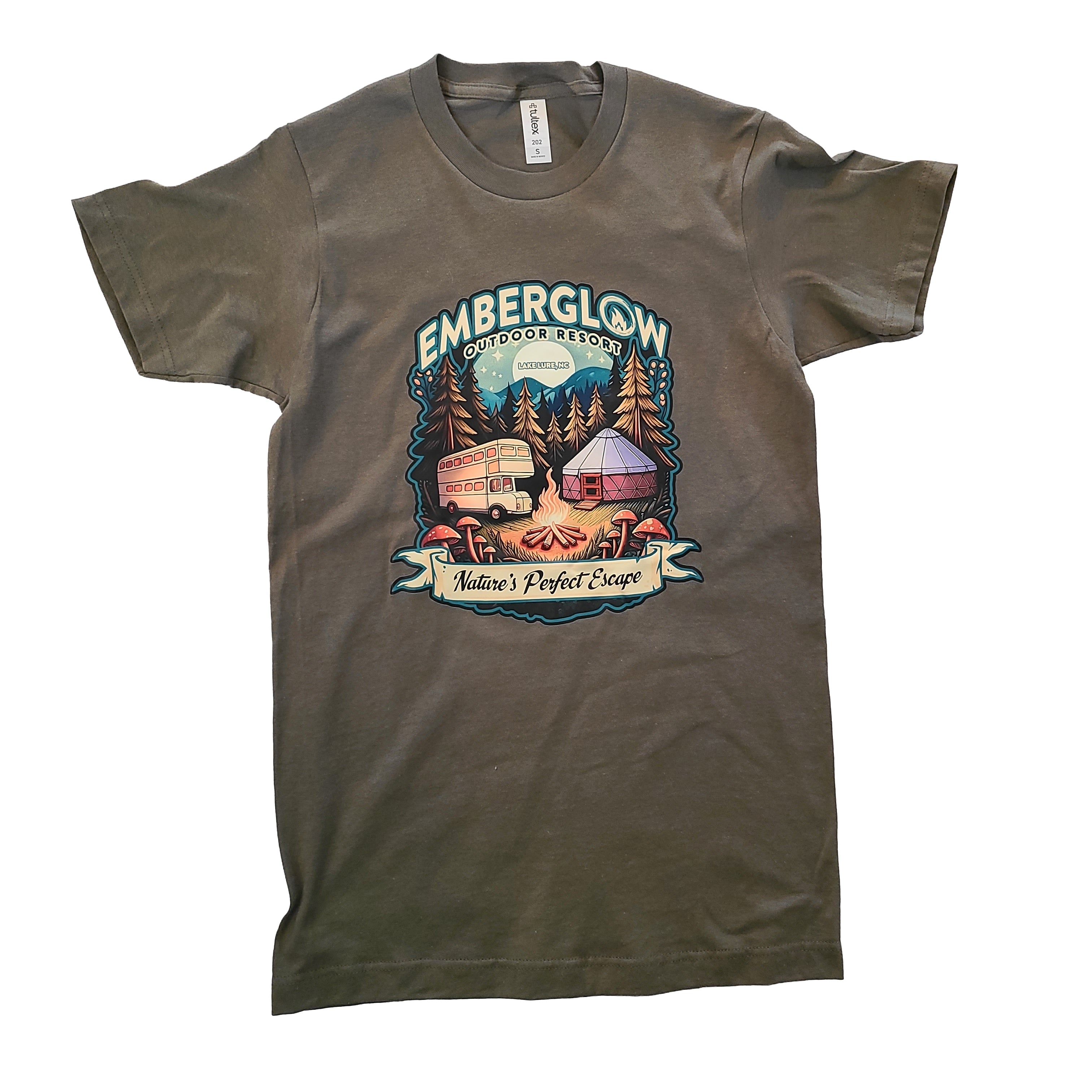 Nature's Perfect Escape Olive Adult T-Shirt