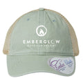 Green and Beige Ponytail Evolve Elude Hat