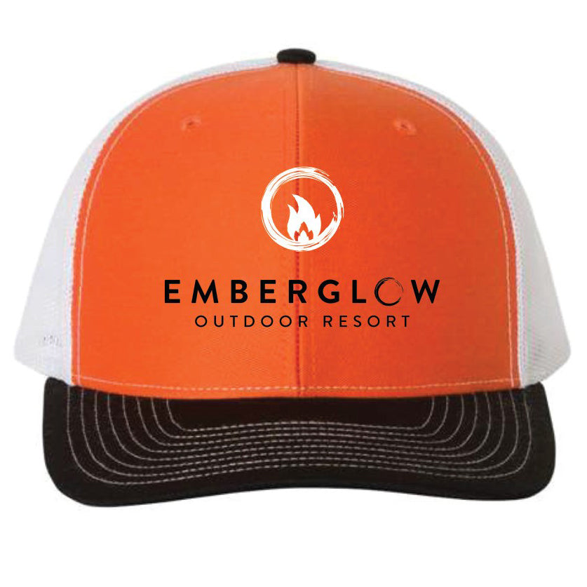 Orange Black and White Richardson 112 Hat
