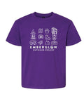 Youth Purple with Icons Emberglow T-Shirt