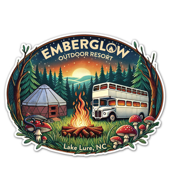 Emberglow Bus and Yurt Sticker
